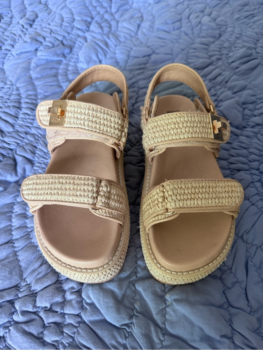 Steve Madden Neutral Woven Espadrille Sandals